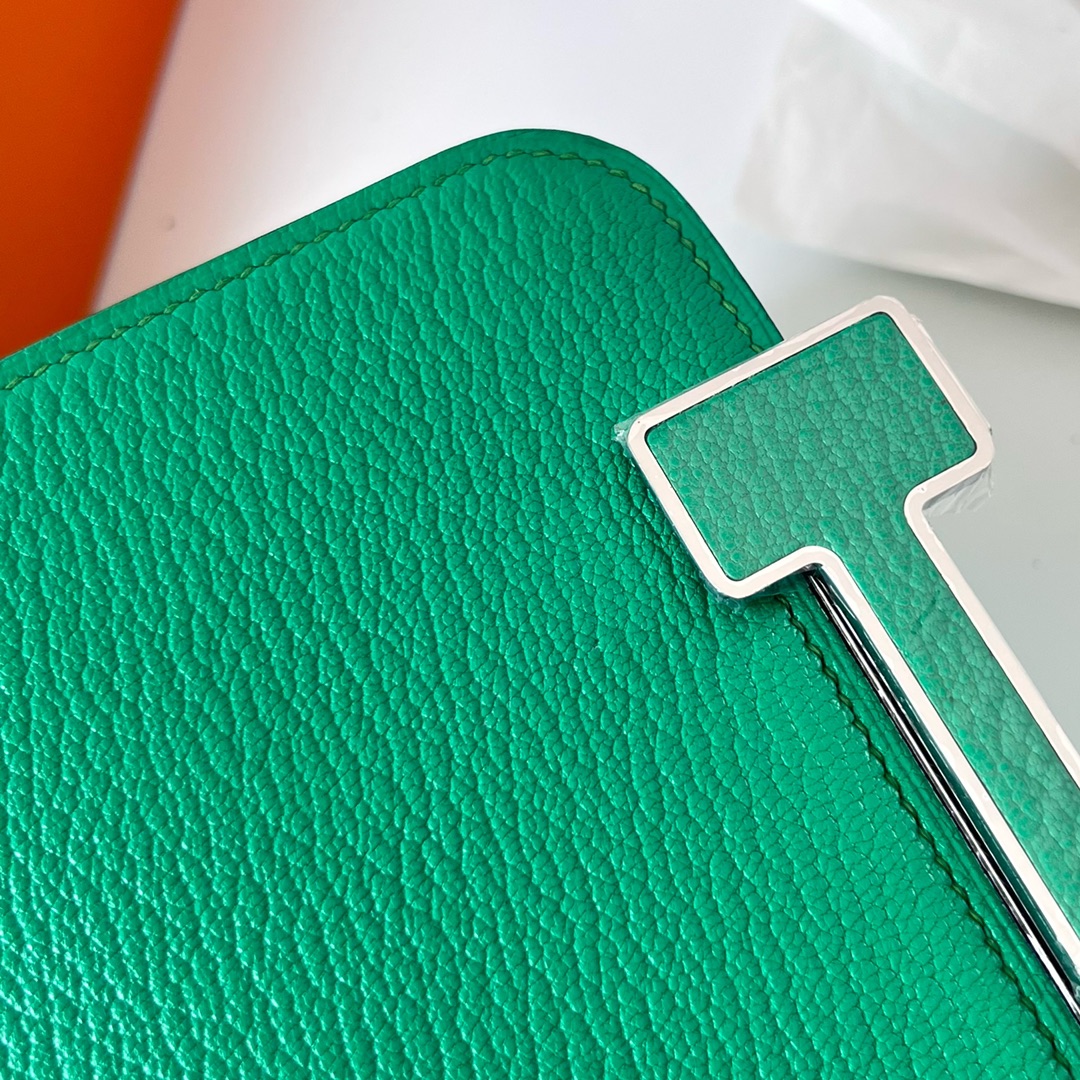 Hermes Geta Shoulder Bag In Menthe Mysore Goatskin Leather